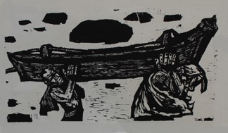 Li Yueqiu 李月秋
Warriors Series (2)
Woodcut 200mm x 255mm